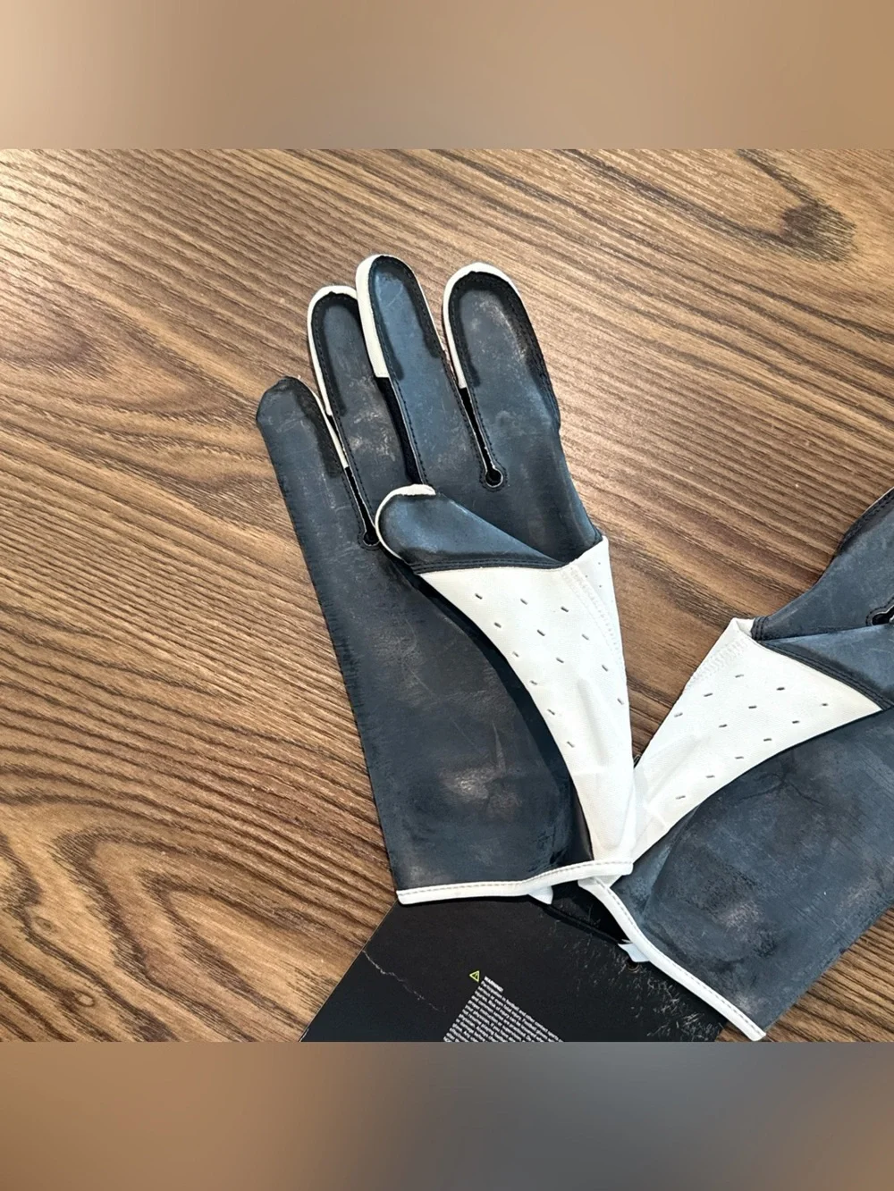 Size 2XL Nike Vapor Jet 5.0 FG Hydragrip Receiver Gloves White/Black PGF048